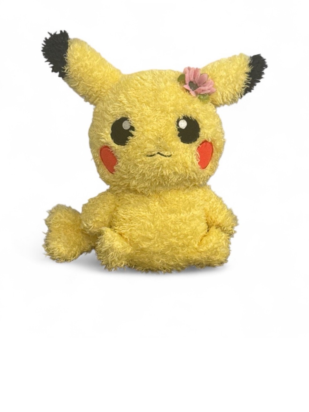 Pokemon Yellow Pikachu Plush with Pink Flower